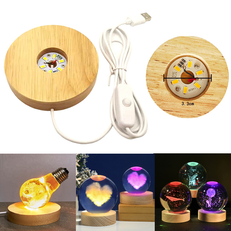 Resin Art And Wood - Resin Art Display Round Wood Colorful