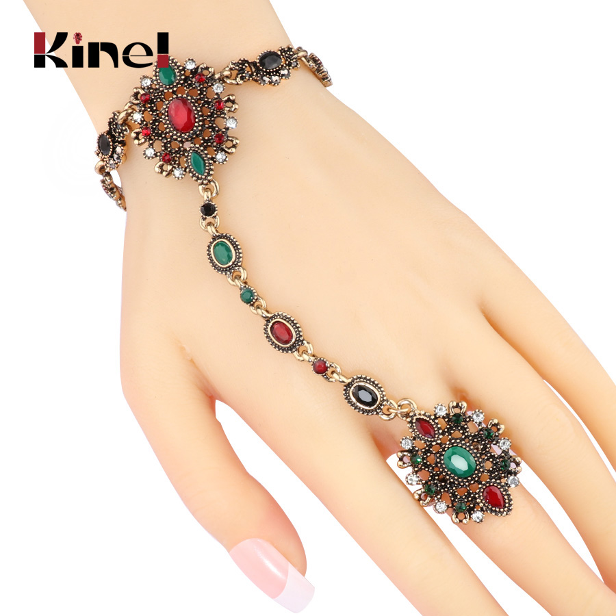 Resin Art Ring - Kinel Unique Bracelet link Ring Turkish