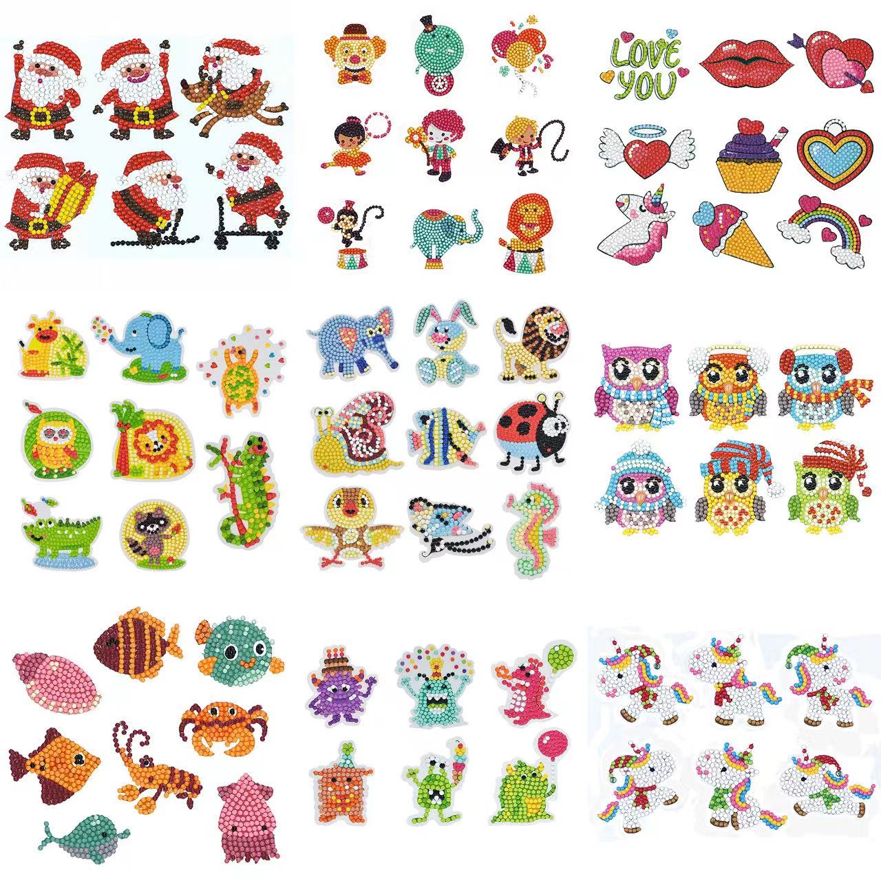 Resin Art Kits - Diamond Painting Stickers 5D DIY Cartoon