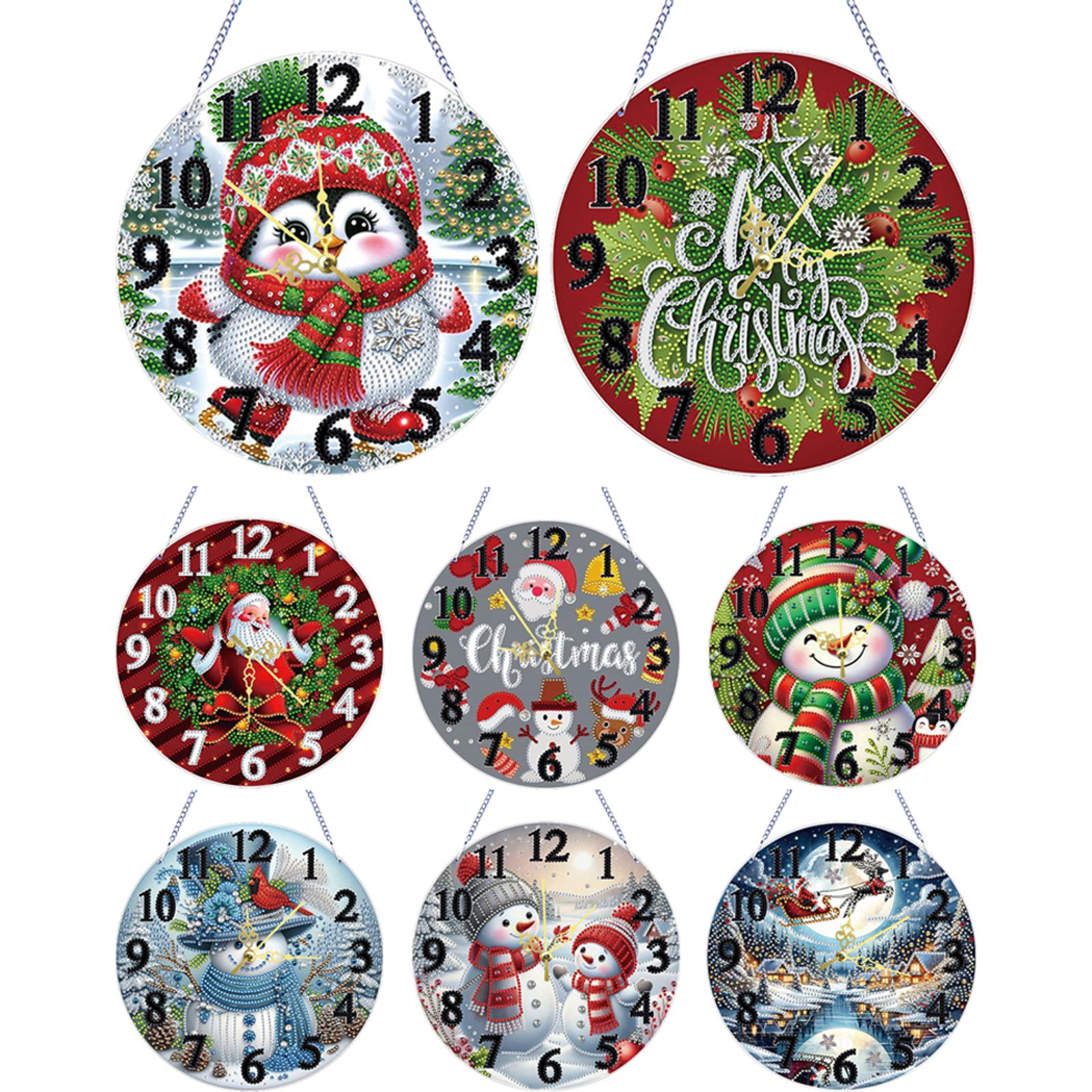 Resin Art Clock - 2D Flat DIY Xmas Diamond Painting