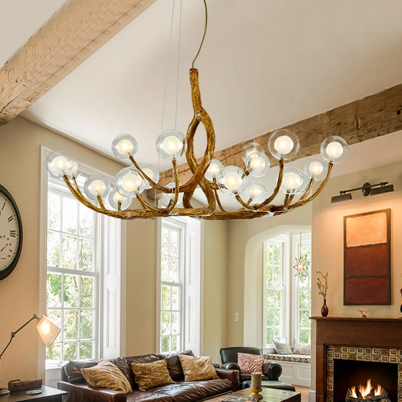 Resin Art Dining Table - 2025 Tree Branch Chandelier Lustre Salon