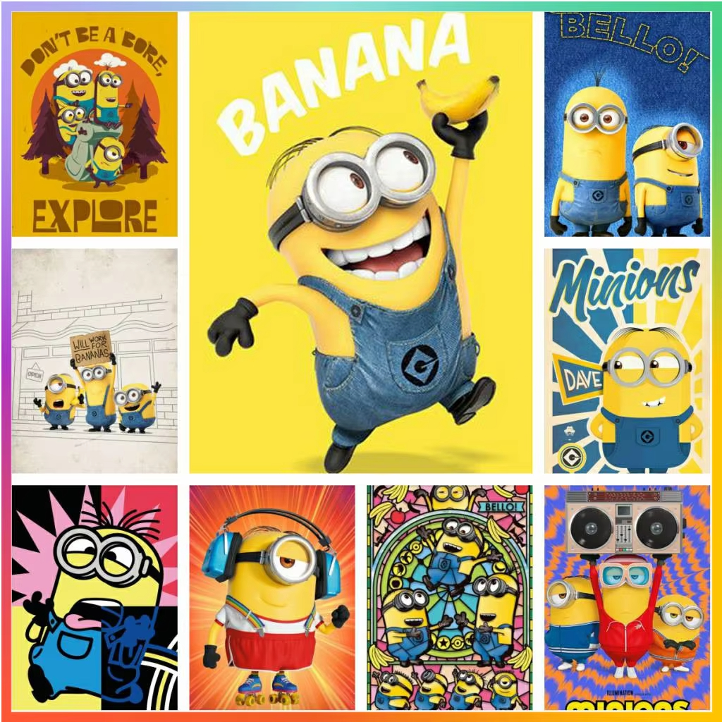 Resin Art Kits For Adults - Cartoon Lovely Cute-M-Minions Diamond Painting Puzzle
