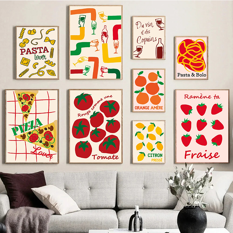 Resin Art Kitchen - Kitchen Lemon Orange Strawberry Pizza Aperitif
