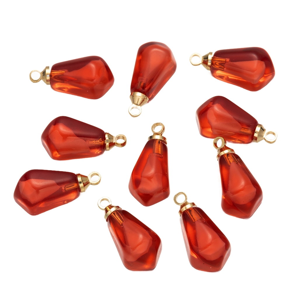 Resin Art Earrings - 10Pcs Resin Pomegranate Seed Food Charms