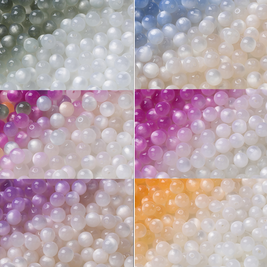Resin Art Earrings - 10pcs 8/10/12mm Ultraviolet Sun Color Changing
