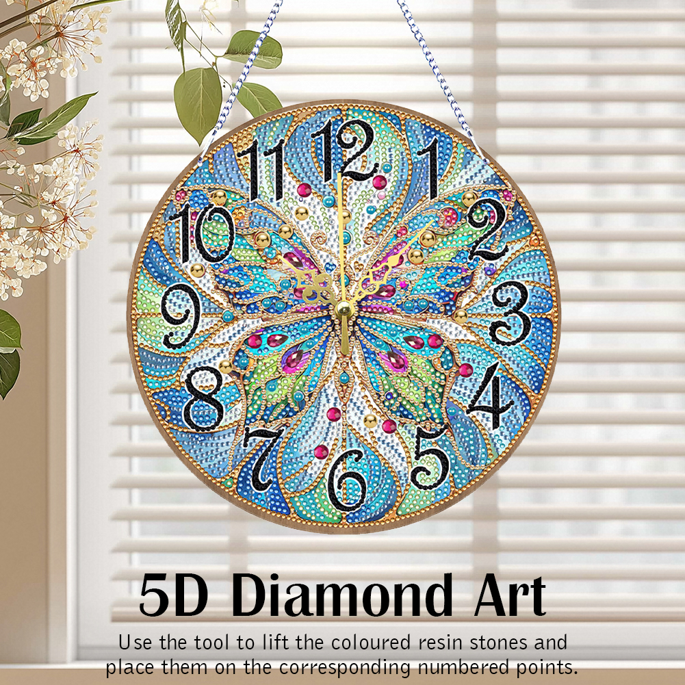 Resin Art Clock - Special Shaped Animal DIY Crystal Diamond