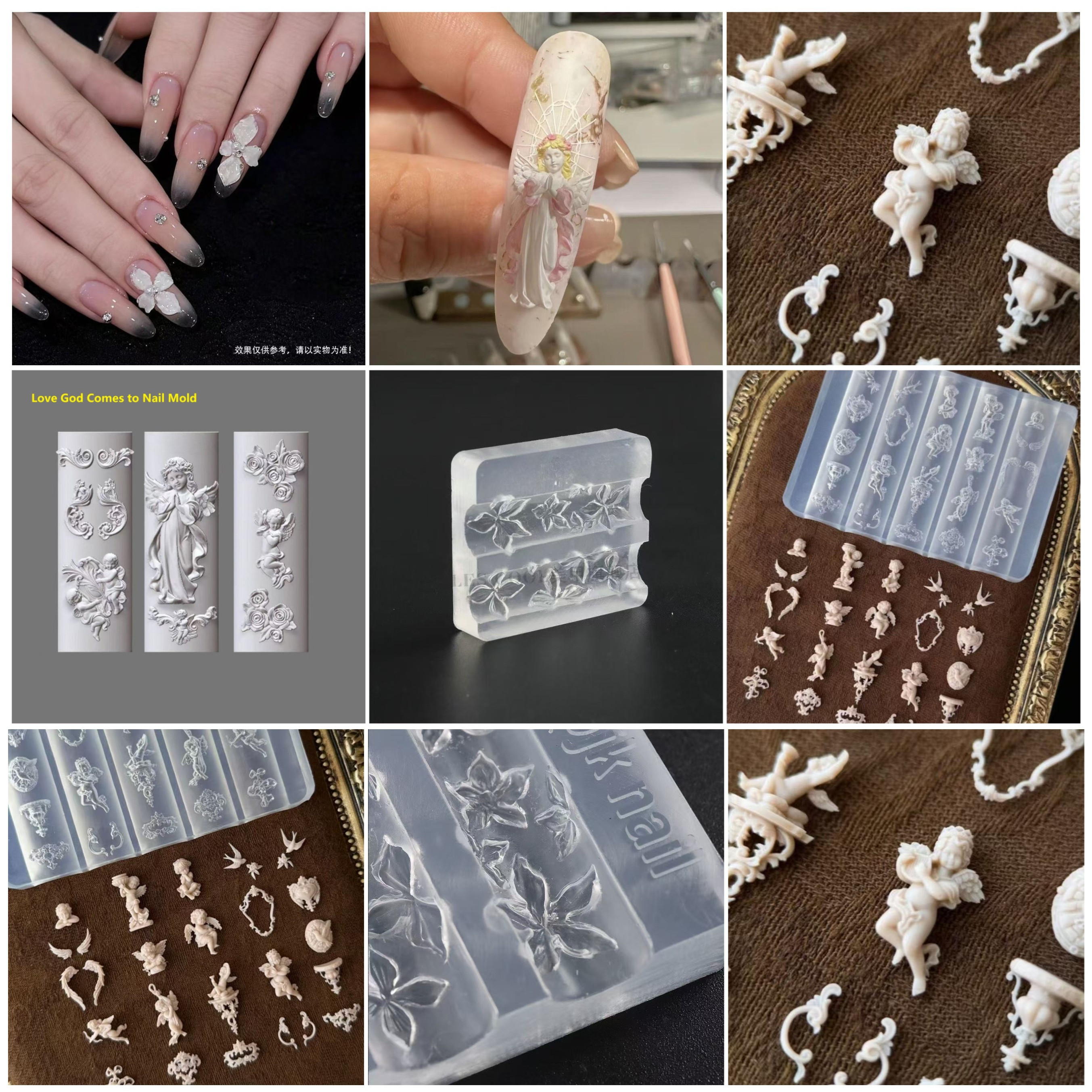 Resin Art Template - High-Quality Silicone Nail Art Mold 3D