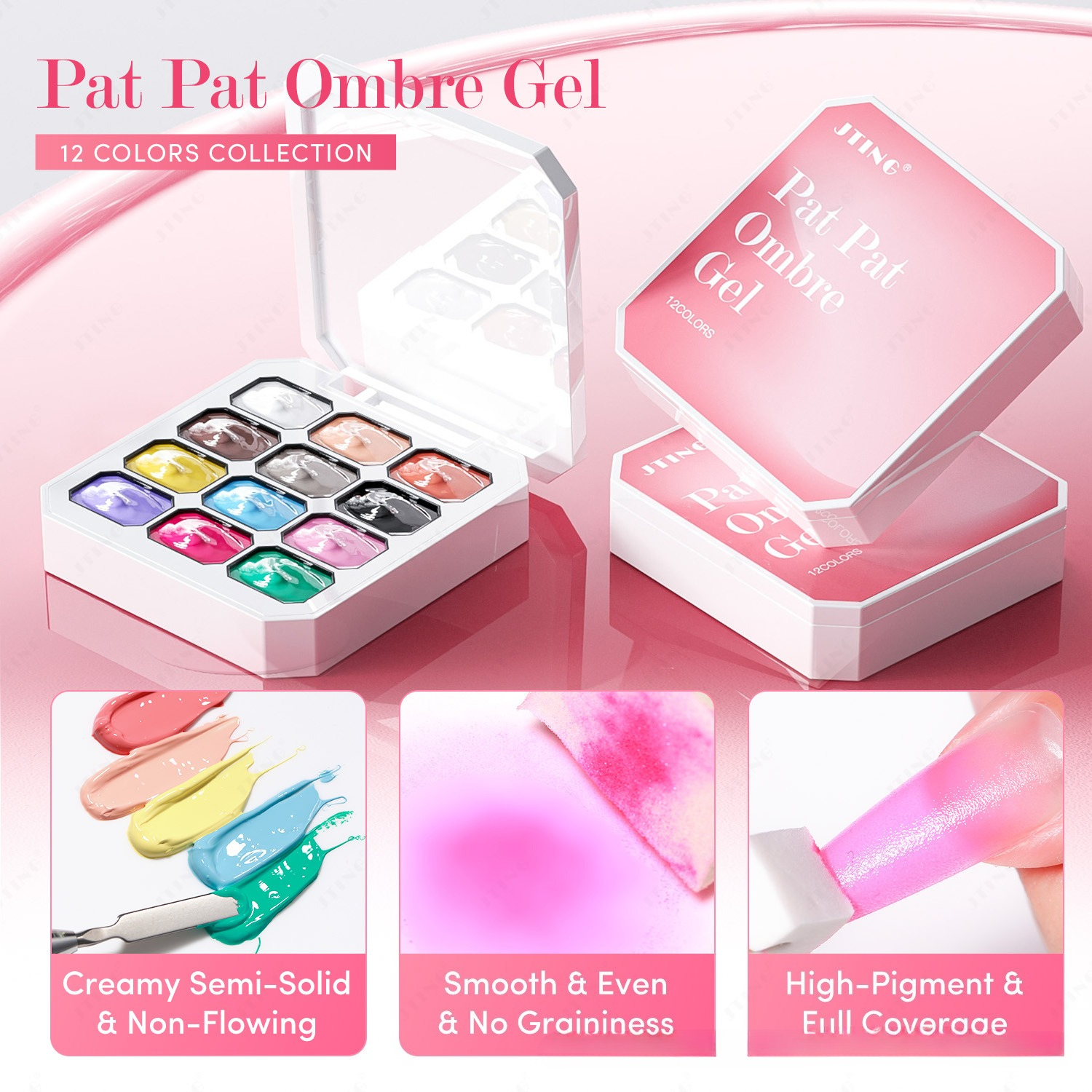 Resin Art Easy - 12Colors 4IN1 Pat Ombre Gel Nail