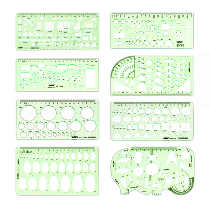 Resin Art Template - Jinsihou Durable Green Round Oval Geometry