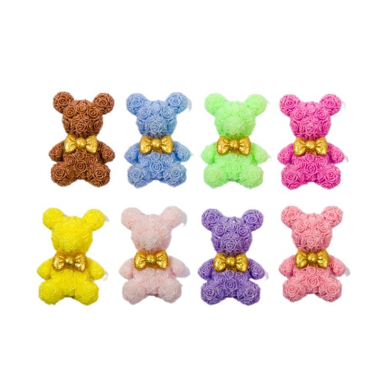 Resin Art Rose Petals - 10pcs Rose Blossom Bear Resin Accessories