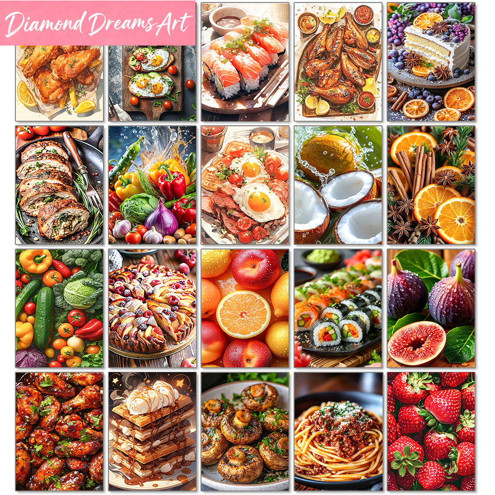 Resin Art Kitchen - Fruit Diamond Painting Delicious Food Picture