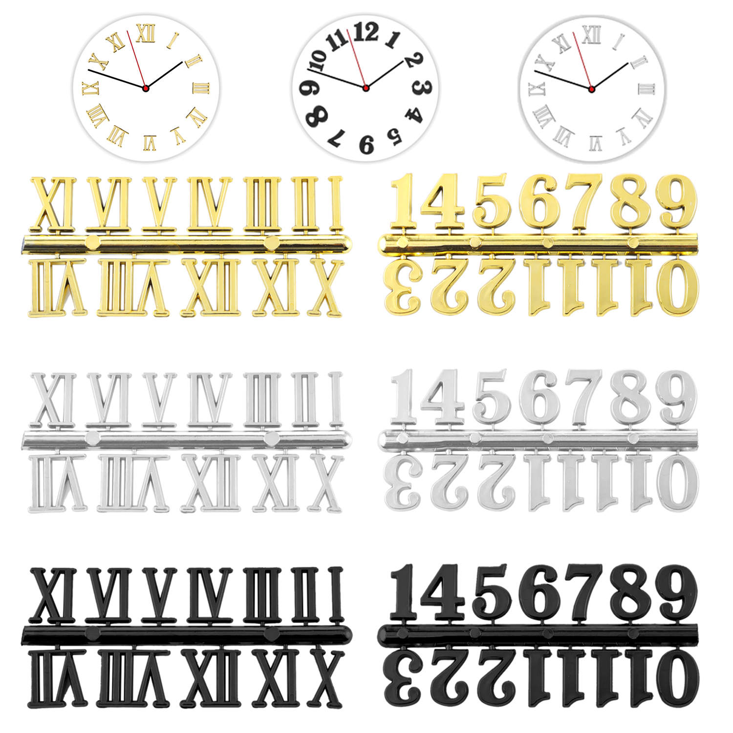 Resin Art Clock - Clock Numerals Arabic Roman Number Restore