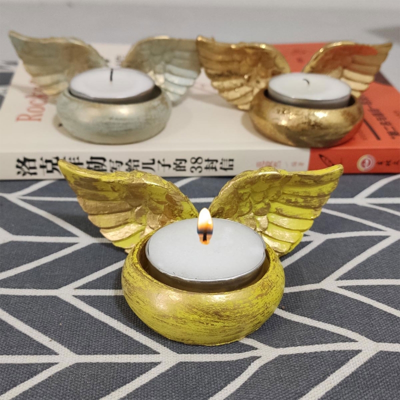 Resin Art For Wedding Gift - Angel Wings Holder Resin Statue Home