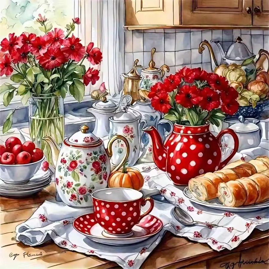 Resin Art Kitchen - Full Diamond Painting 5D Teapot With