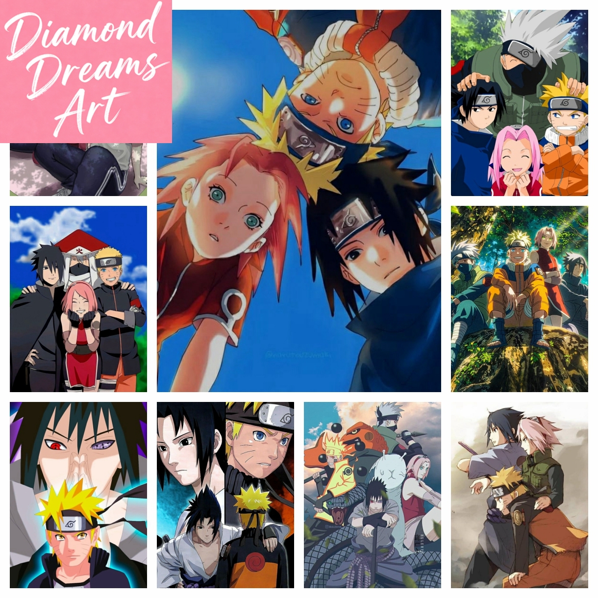 Resin Art Class - Frameless,Naruto Shippuden Class Seven Diamond Painting