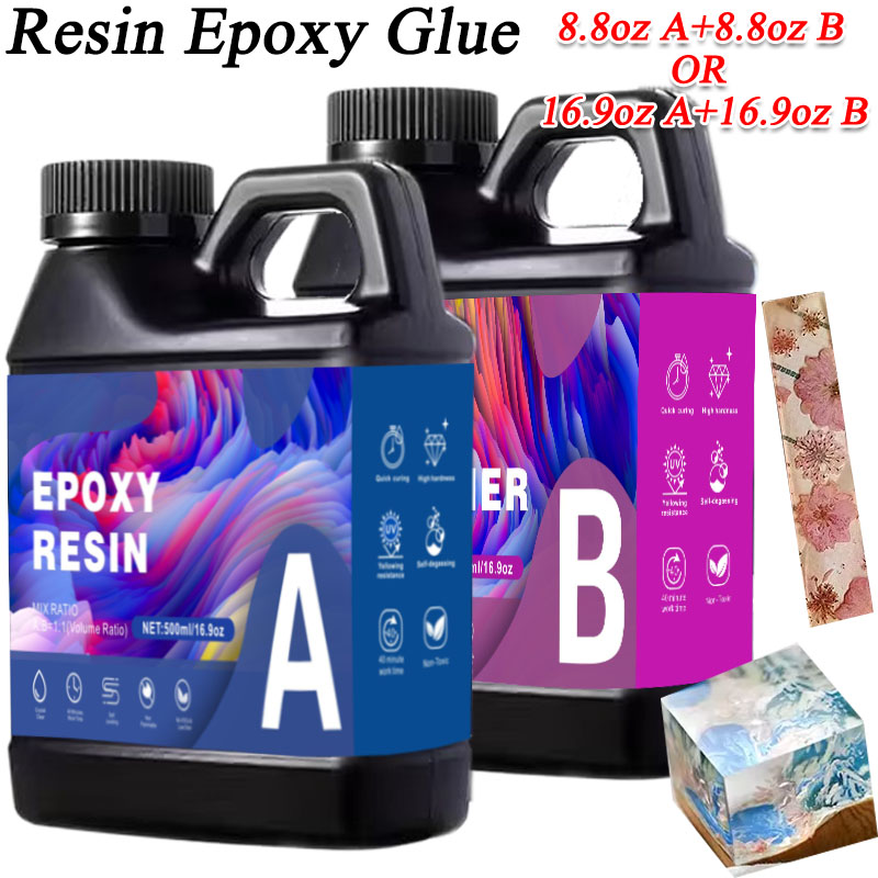 Resin Art Epoxy - 17.6oz/33.8oz AB Resin Epoxy Glue UV