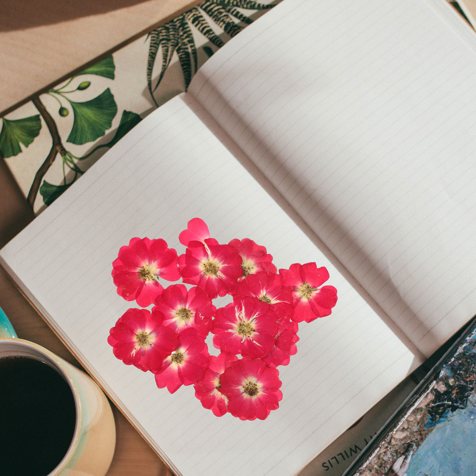Resin Art Kits - 12Pcs Natural Dried Rose Pressed Flowers