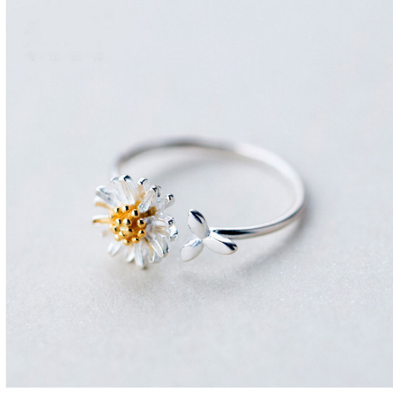 Resin Art Ring - 2021 New Spring White Enamel Daisy