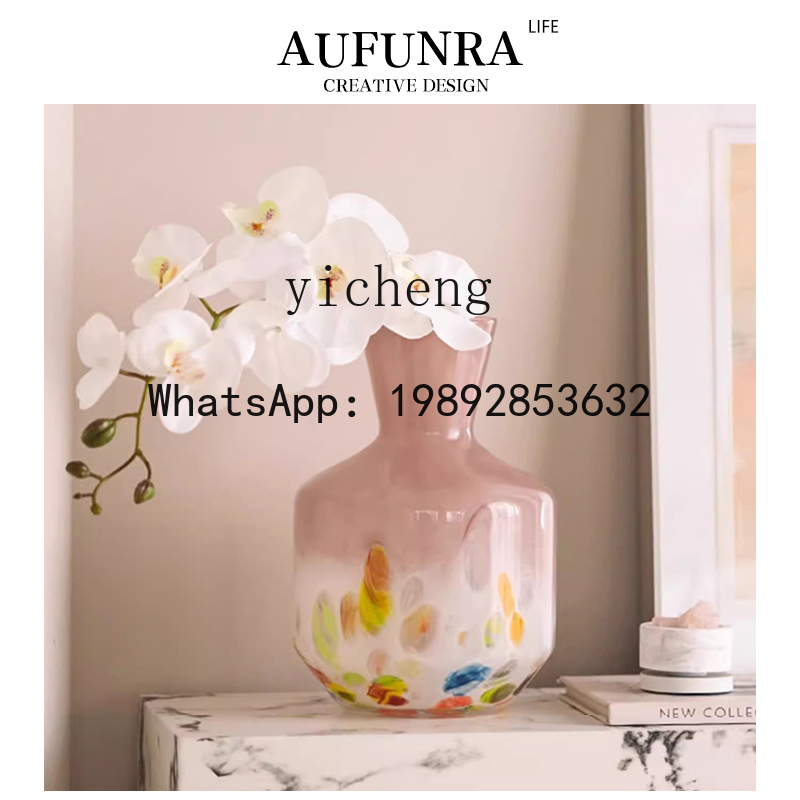 Resin Art Dining Table - FY vase glass ornament living room