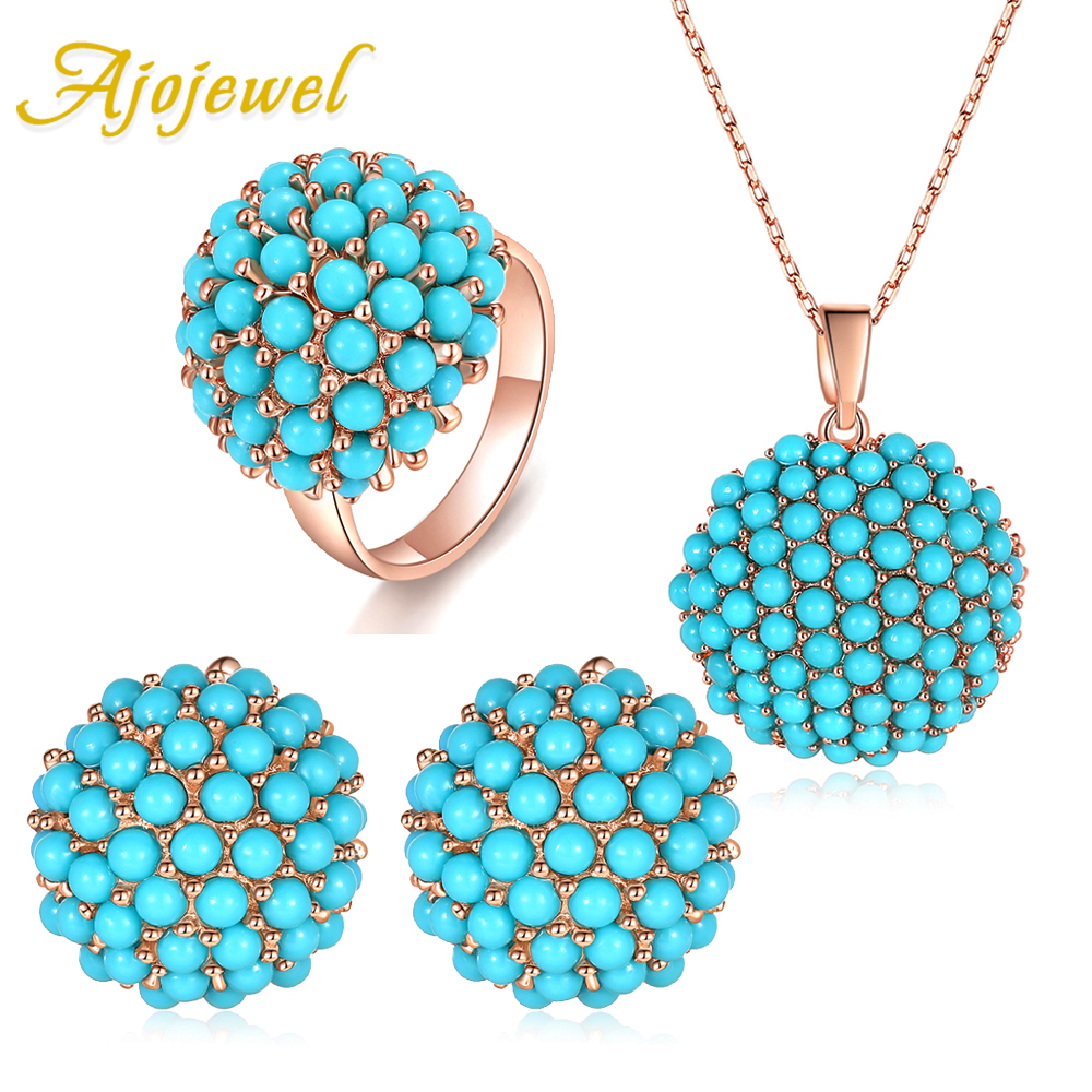 Resin Art Ring - Ajojewel New Blue Hydrangea Flower Jewelry