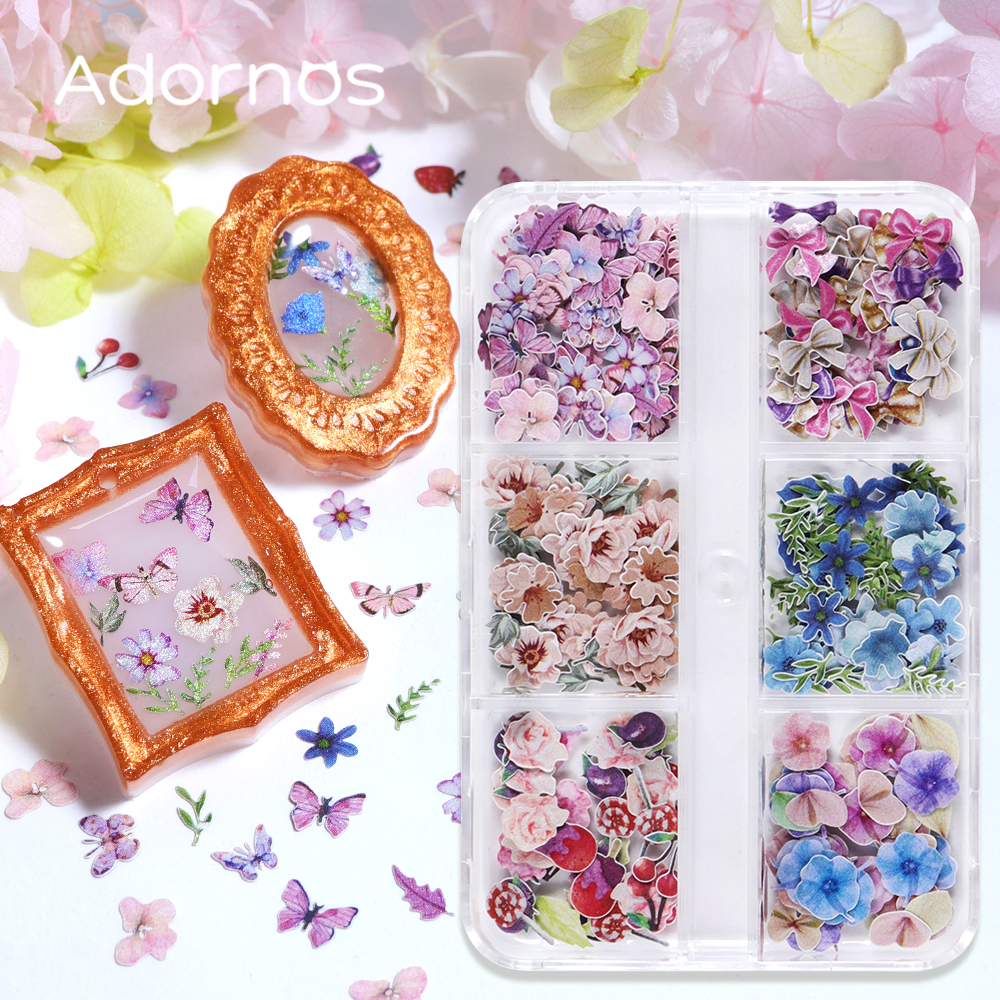 Resin Art And Wood - 180pcs/box Wood Pulp Flowers Chips Epoxy