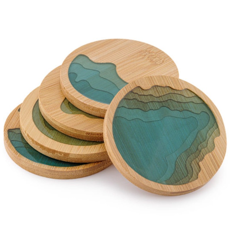 Resin Art Kitchen - Creative Bamboo Resin Creative Classical Round