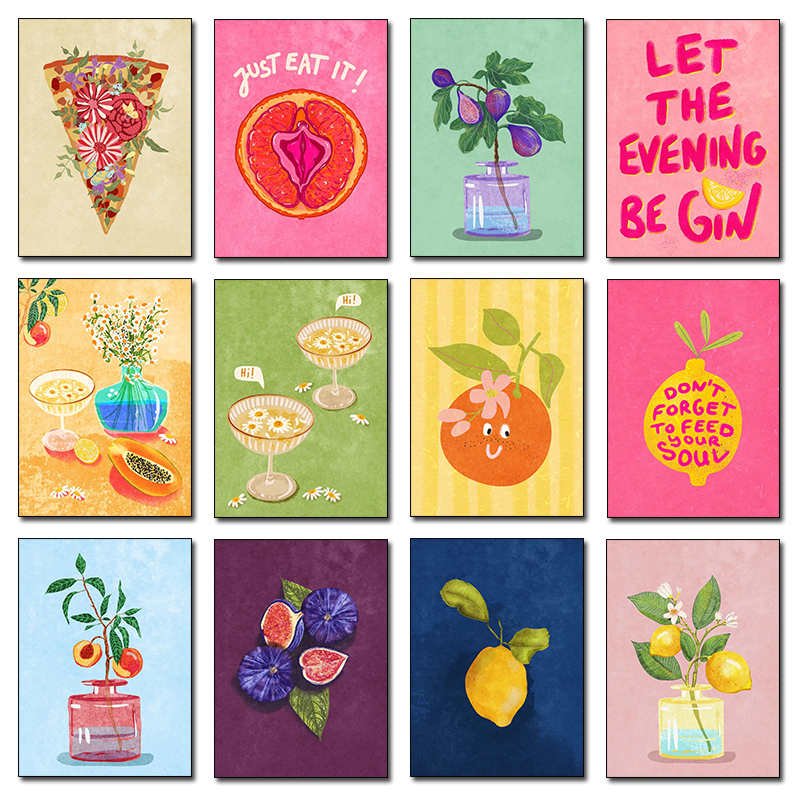 Resin Art Kitchen - Just Eat It Illustration Wall Art