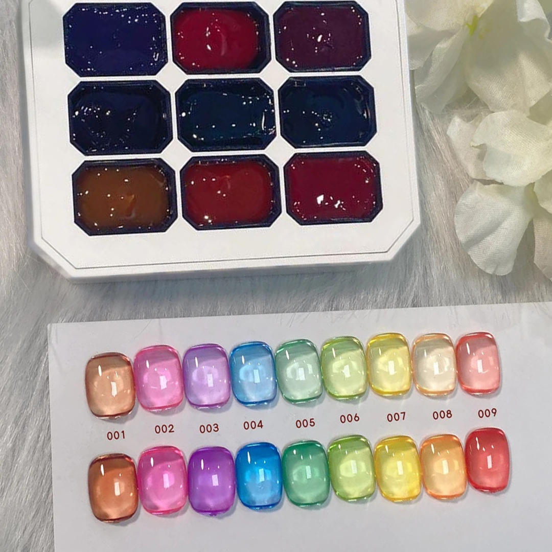 Resin Art Uv - 1pc Solid 9-grid Nail Patting Painting
