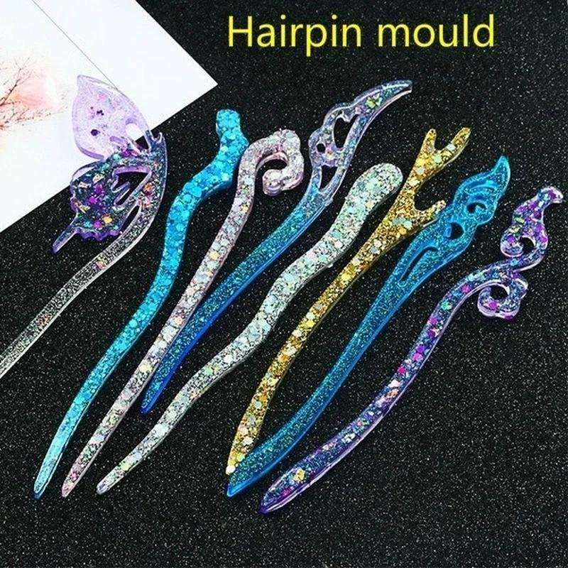 Resin Art Kits - New Transparent Hairpin Silicone Special Mould
