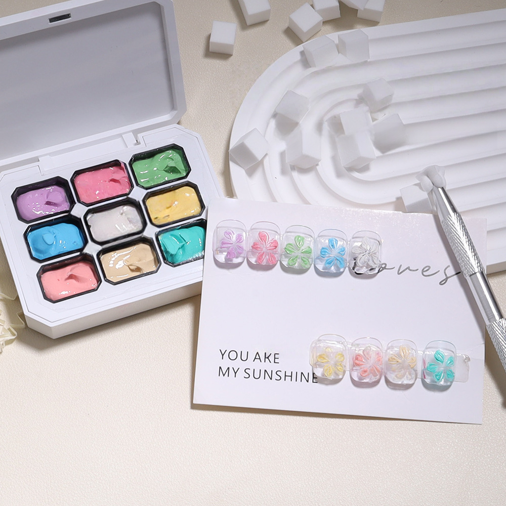 Resin Art Uv - 1pc 4/9Colors Patting Gel Gradient Color
