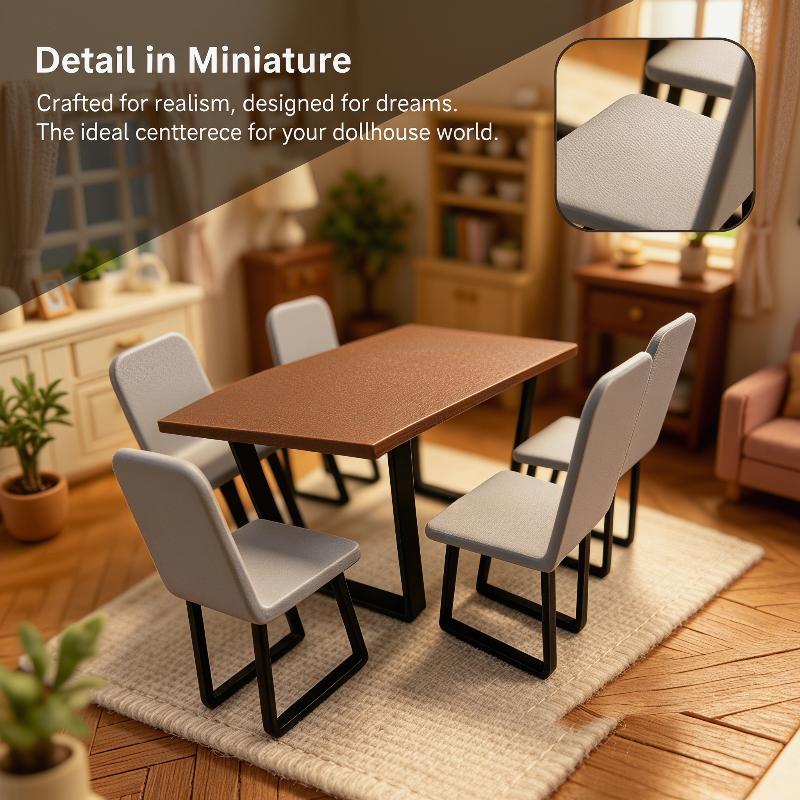 Resin Art Dining Table - 1 12 Dollhouse Miniature Furniture Dining