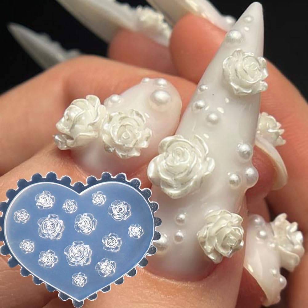 Resin Art Template - 3D Flower Nail Molds Silicone Nail
