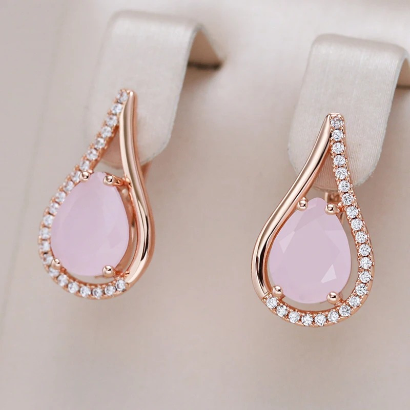 Resin Art Ring - Elegant Charm Pink Synthetic Opal WaterDrop