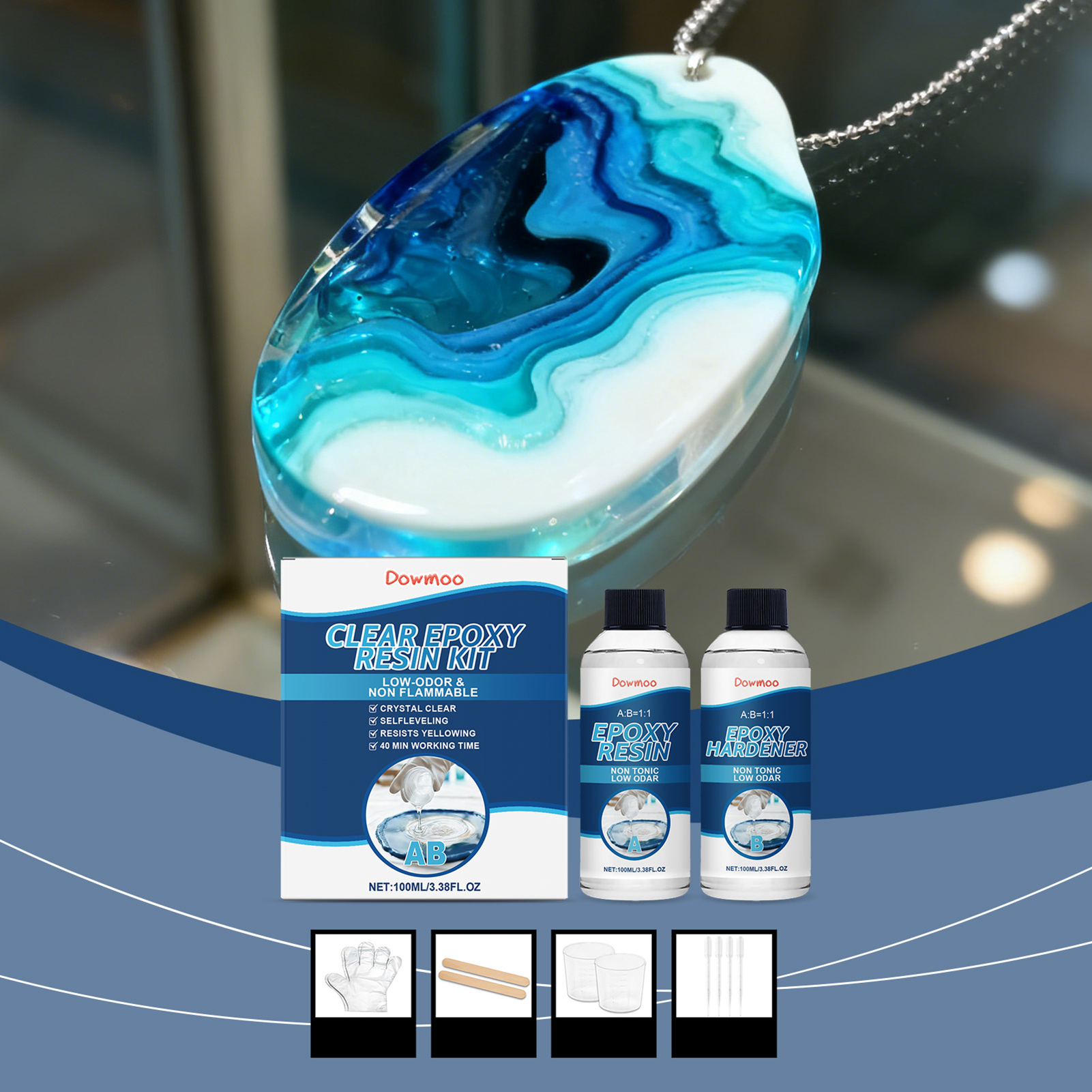 Resin Art Epoxy - DIY Crystals Clear Epoxys Resin 1:1