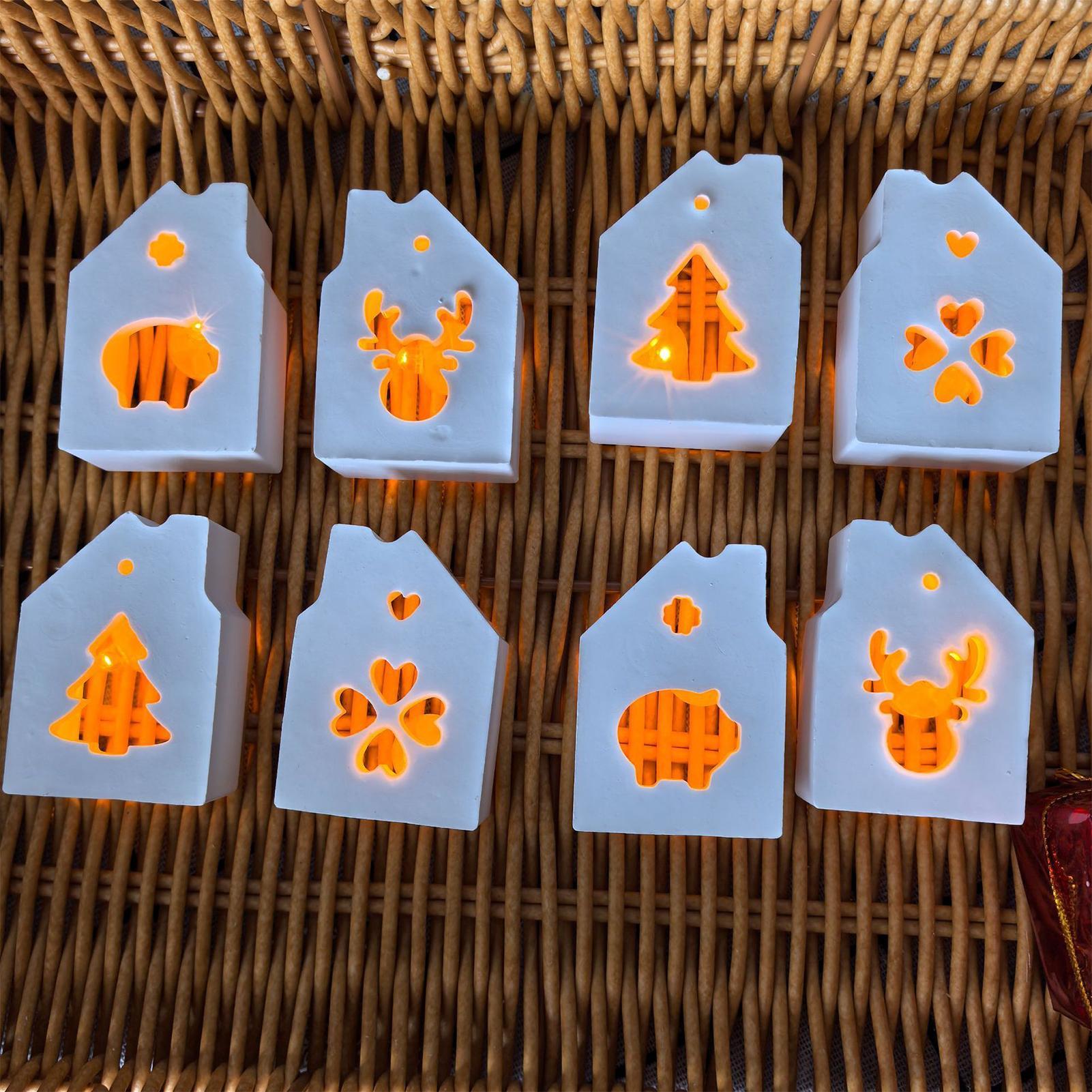 Resin Art Epoxy - House Silicone Mold 4-Cavity Christmas Mould