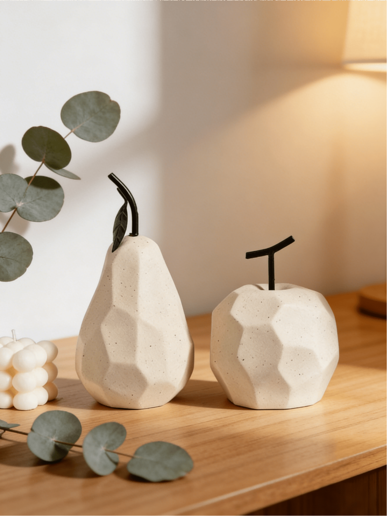 Resin Art Dining Table - 1pc Apple & Pear Nordic Style