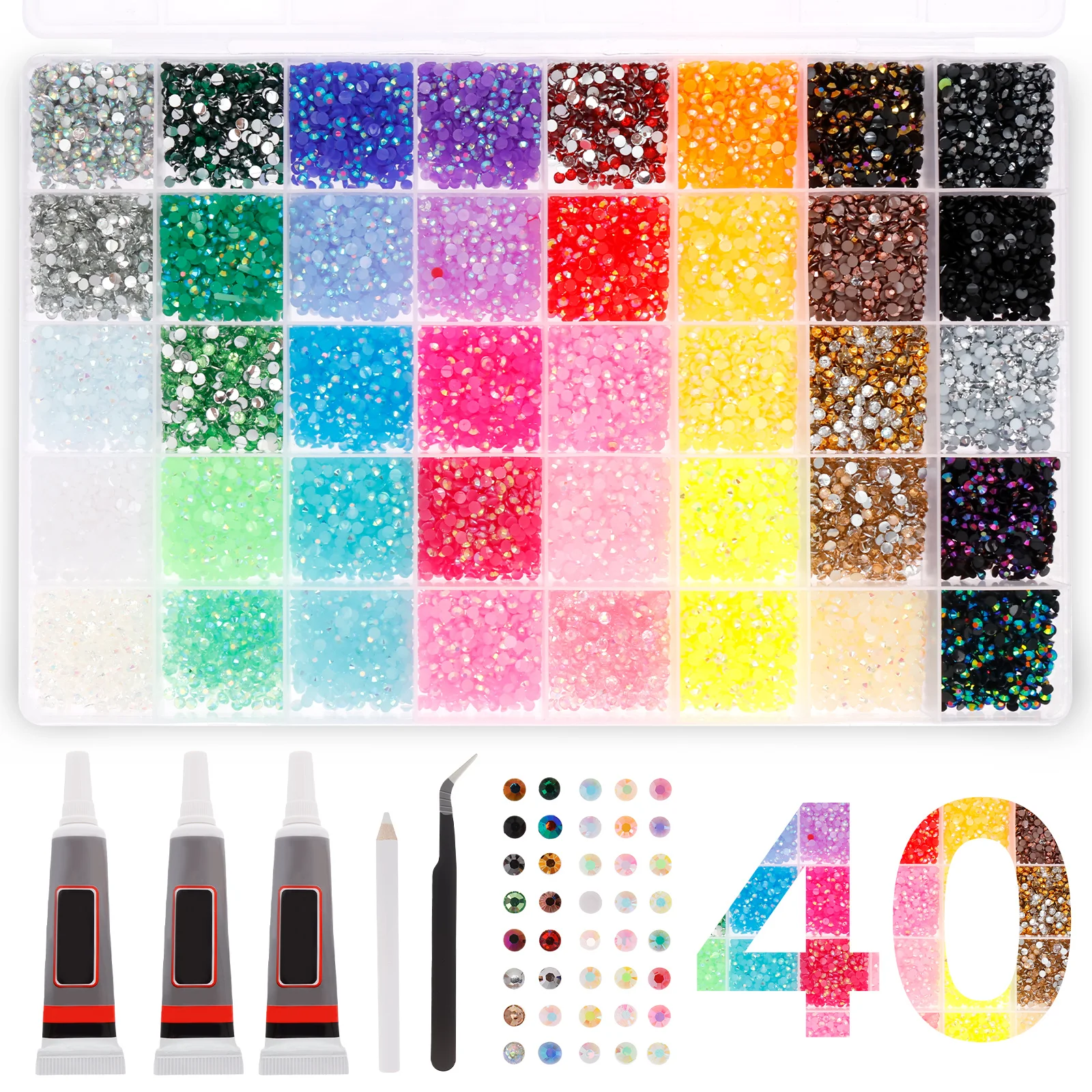 Resin Art Easy - Resin Jelly Rhinestone Set Fade Resistant