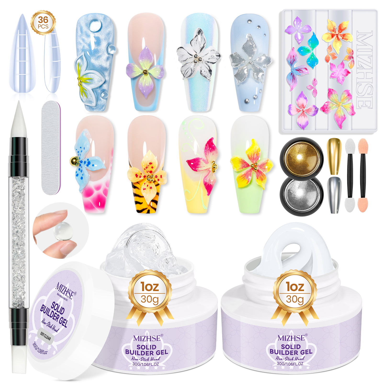 Resin Art Easy - MIZHSE Builder Nail Gel White Milky
