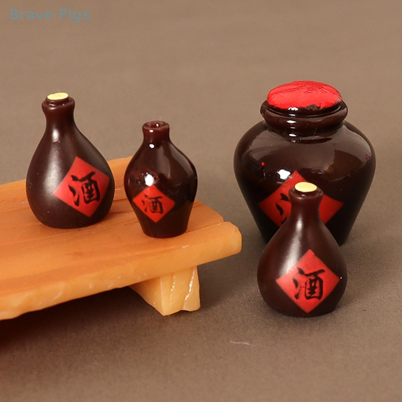 Resin Art Kitchen - 1Set 1:12 Dollhouse Miniature Wine Jar