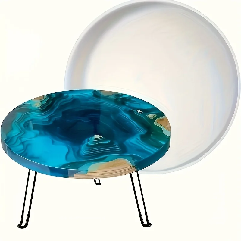 Resin Art Clock - DIY Resin Round Table Silicone Mold,