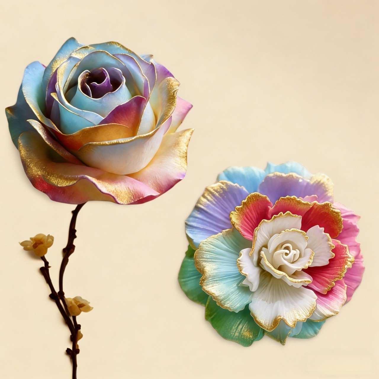 2-Piece 3D Rose Carnation Sili – обзор и цена Resin Art Rose Petals