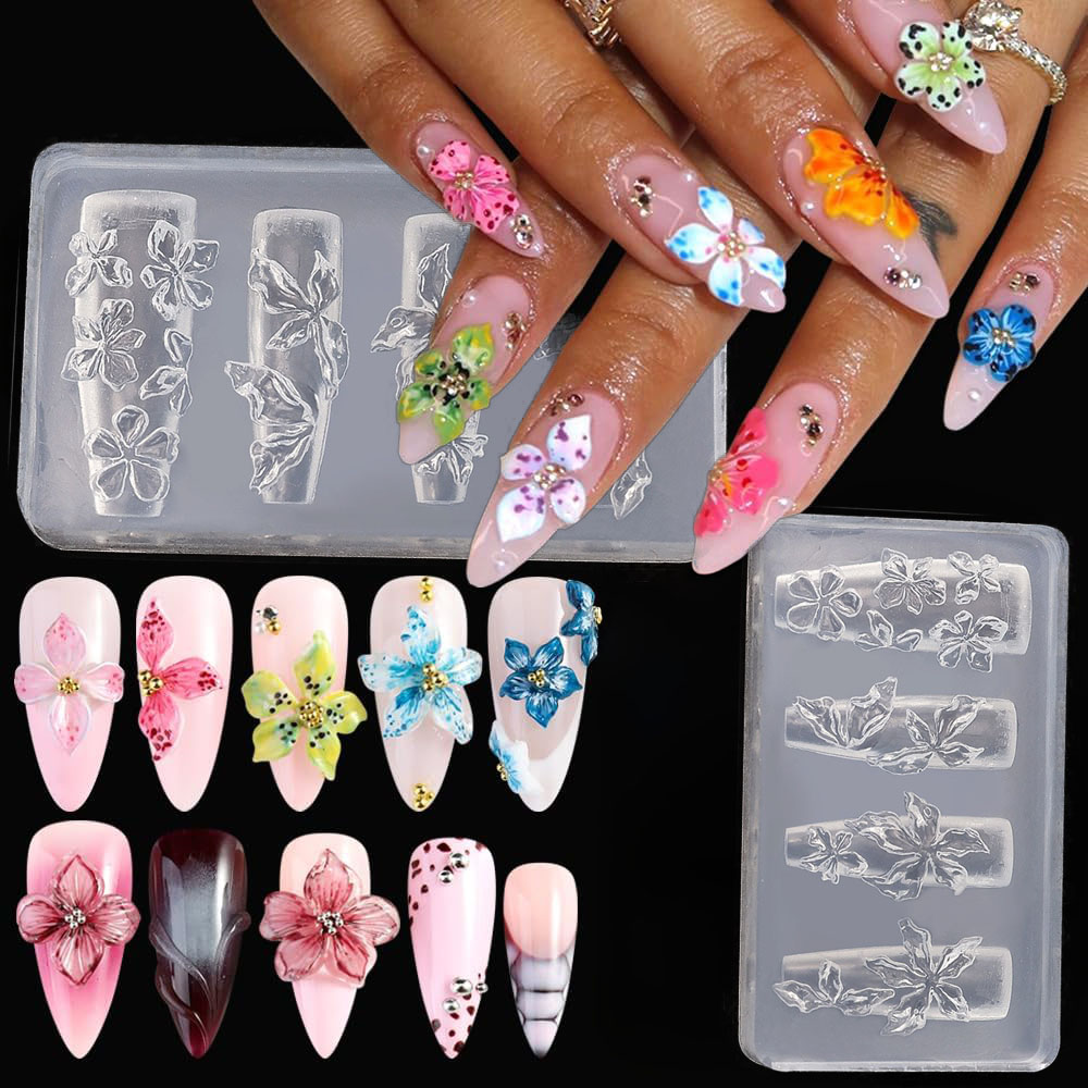 3D Flowers Nail Mold DIY Silic – обзор и цена Resin Art Template