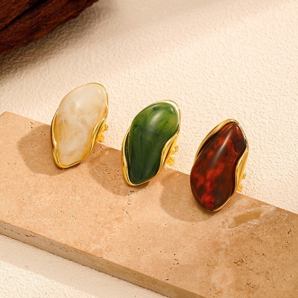 Vintage Stainless Steel Geomet – обзор и цена Resin Art Ring