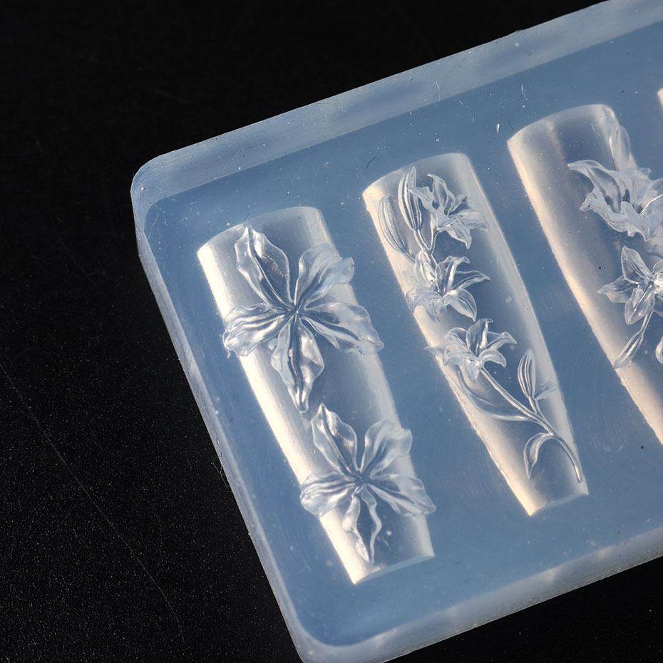 1pcs 3D Elegant Lily Nail Char – обзор и цена Resin Art Template