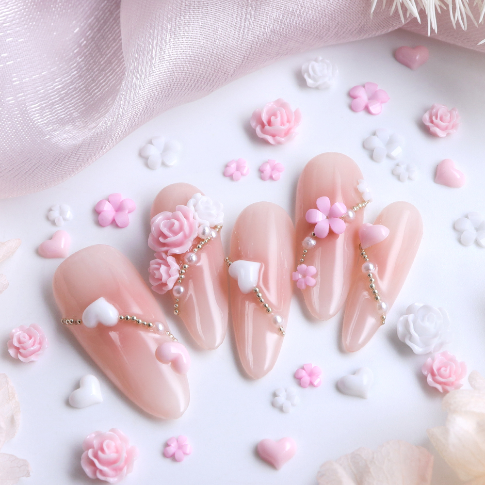 Pink White Rose Flowers Resin  – обзор и цена Resin Art Rose Petals