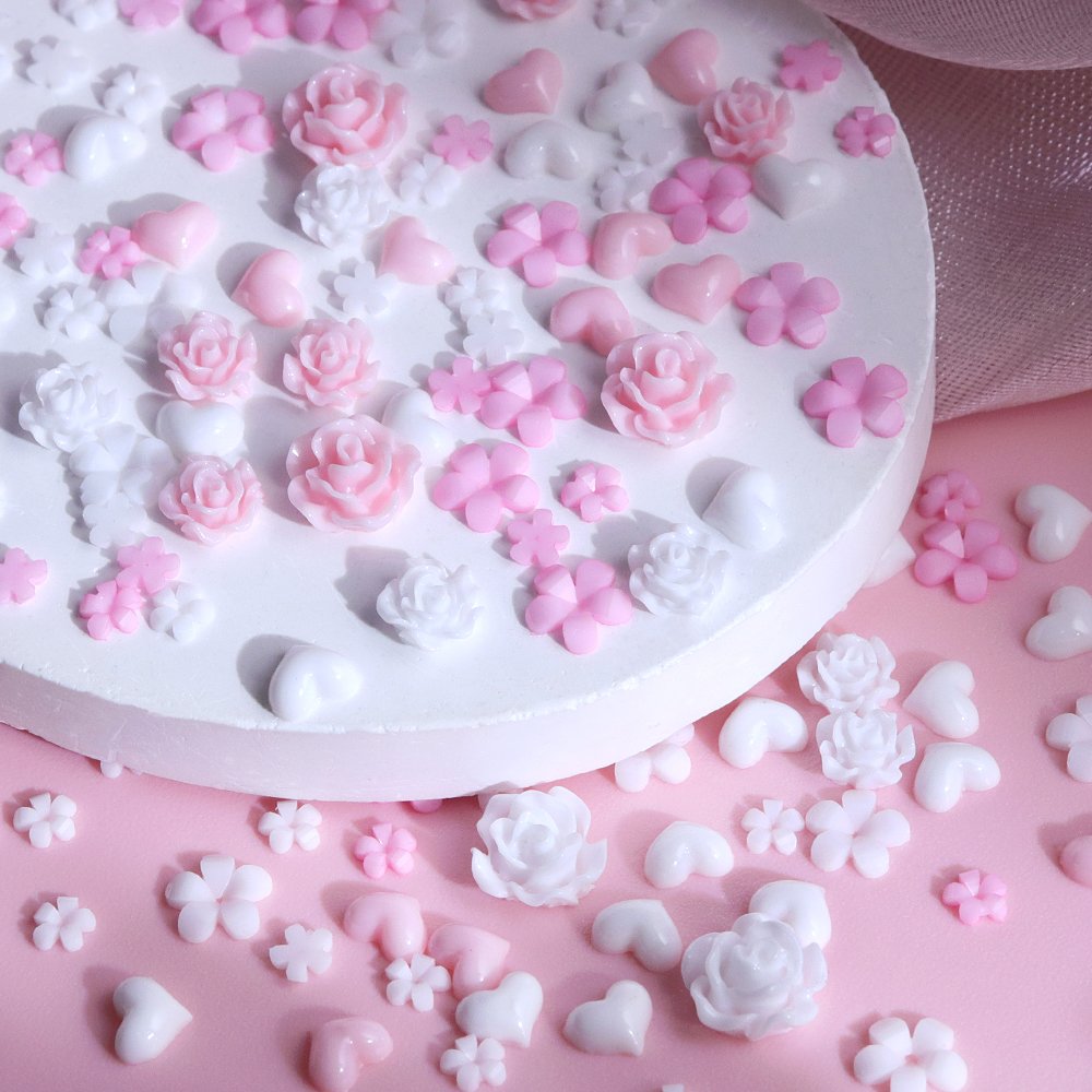 Pink White Rose Flowers Resin  – обзор и цена Resin Art Rose Petals