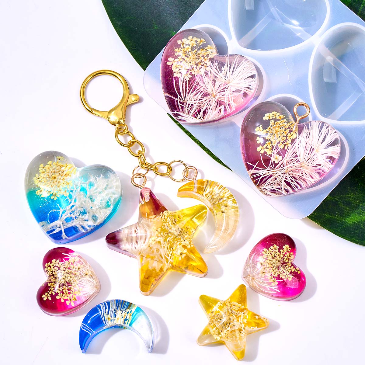 Heart Star Moon Pendant Silico – обзор и цена Resin Art Epoxy
