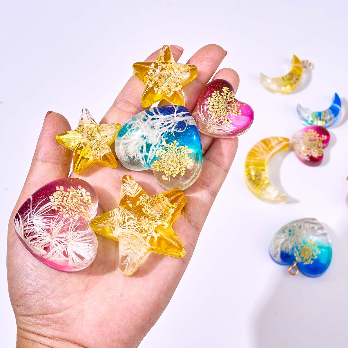 Heart Star Moon Pendant Silico – обзор и цена Resin Art Epoxy