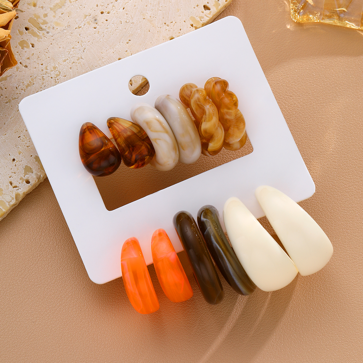 12pcs Bohemian Colorful Resin  – обзор и цена Resin Art Ring