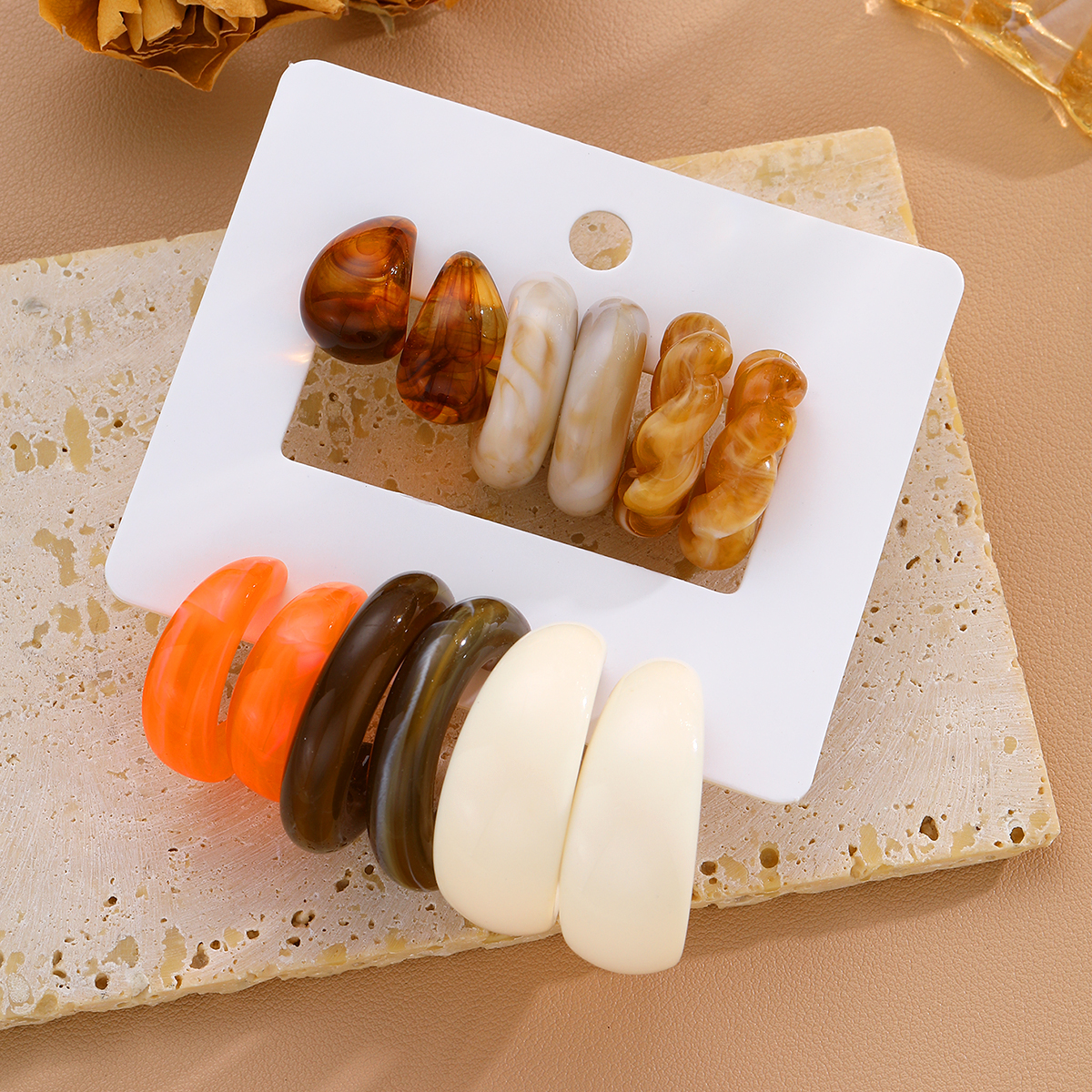 12pcs Bohemian Colorful Resin  – обзор и цена Resin Art Ring